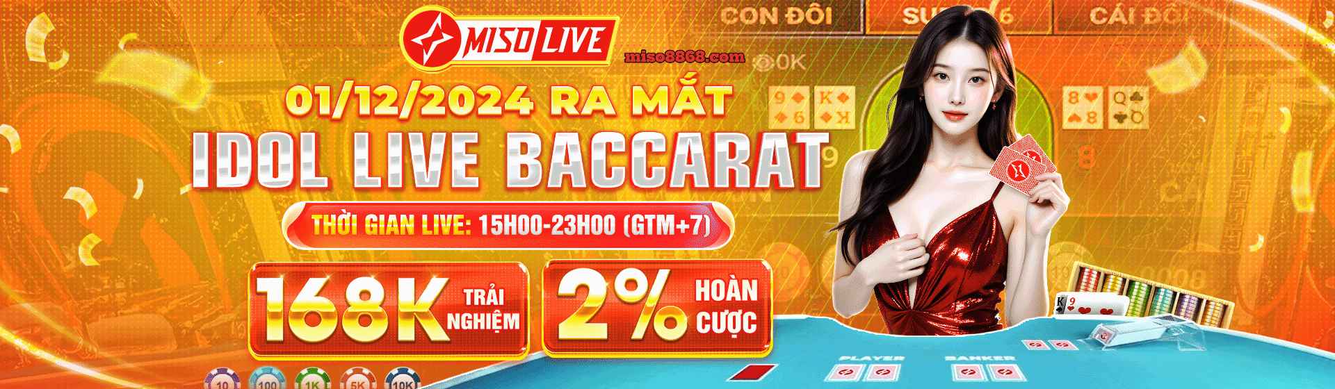 Sảnh live Baccarat Miso88